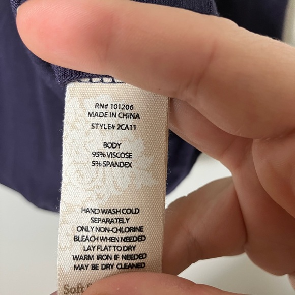 Soft Surroundings Tunic Button‎ Front Blouse Sz M Viscose Long Sleeves Office - Picture 5 of 8